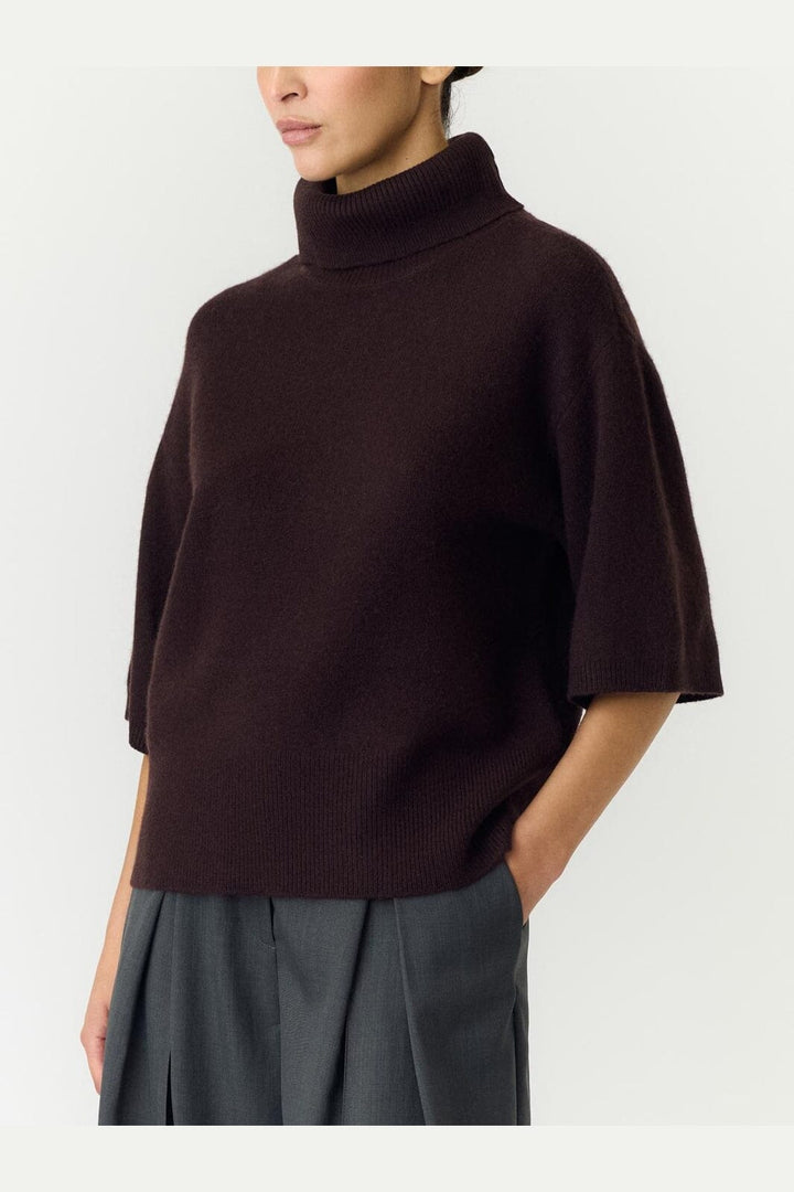 YAS - Yasemila 2/4 Wool Knit Pullover - 5118842 Coffee Bean