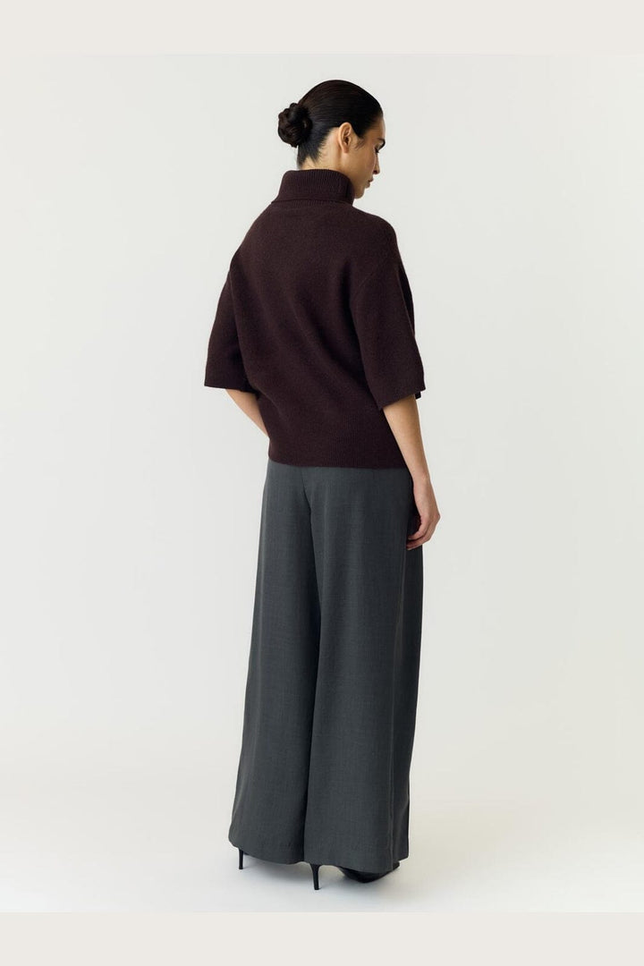 YAS - Yasemila 2/4 Wool Knit Pullover - 5118842 Coffee Bean