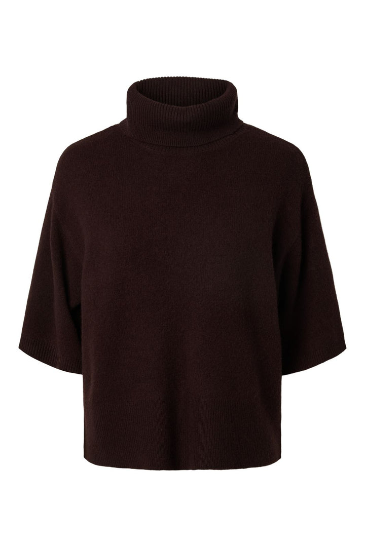 YAS - Yasemila 2/4 Wool Knit Pullover - 5118842 Coffee Bean