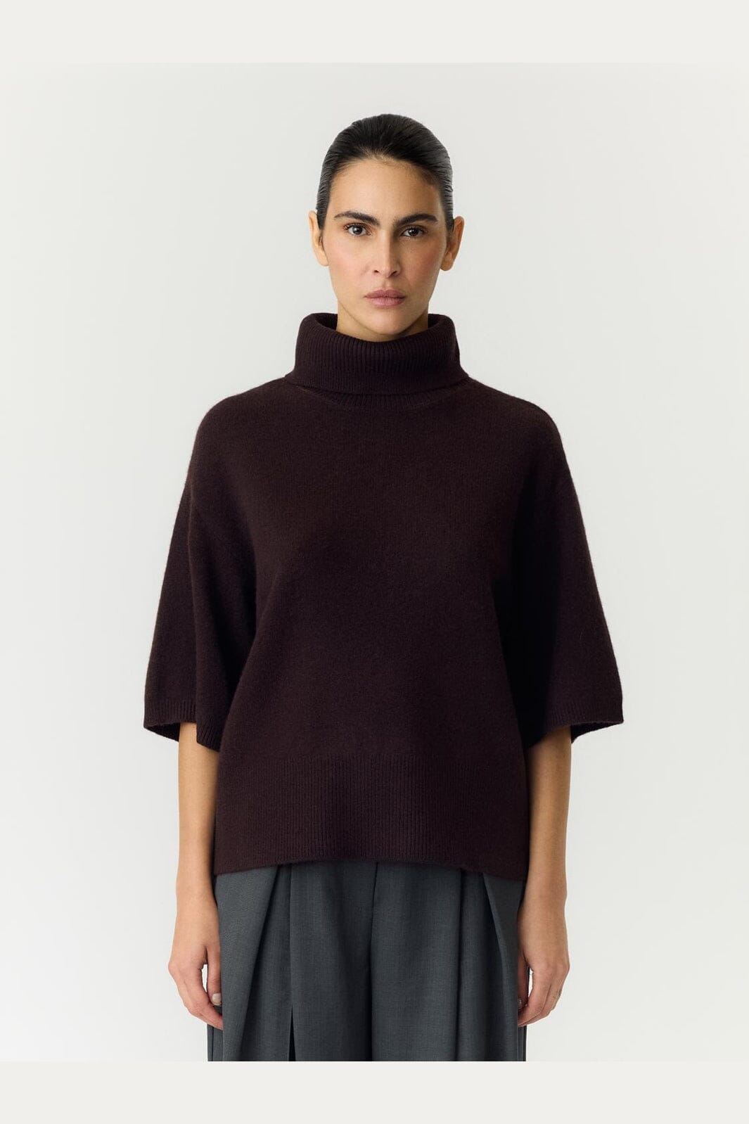 YAS - Yasemila 2/4 Wool Knit Pullover - 5118842 Coffee Bean