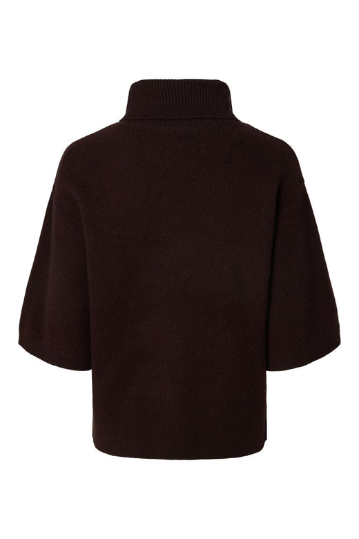 YAS - Yasemila 2/4 Wool Knit Pullover - 5118842 Coffee Bean