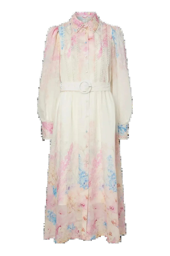 Y.A.S - Yasflorence Ls Long Dress - 4965240 Pristine Florence Aop Kjoler 