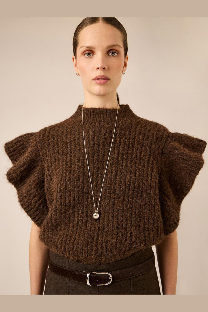 YAS - Yasflura Sl Knit Vest - 5178614 Coffee Bean