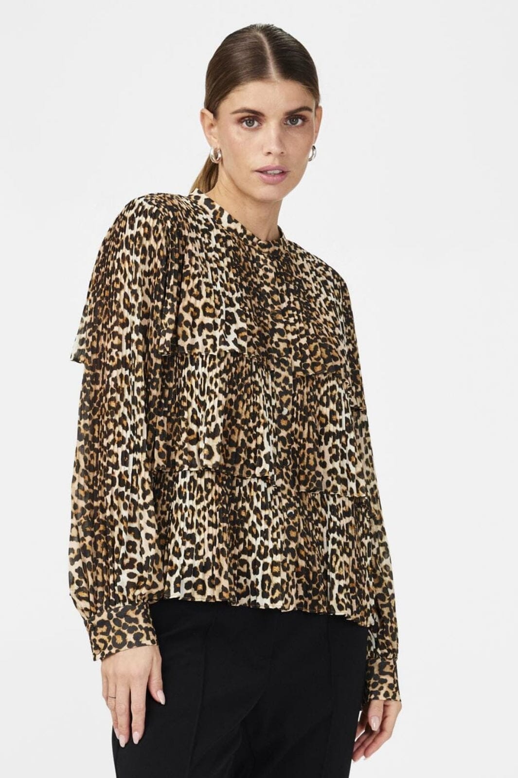Y.A.S - Yaskalaya Ls Shirt - 4568815 Nomad Leopard Print Bluser 