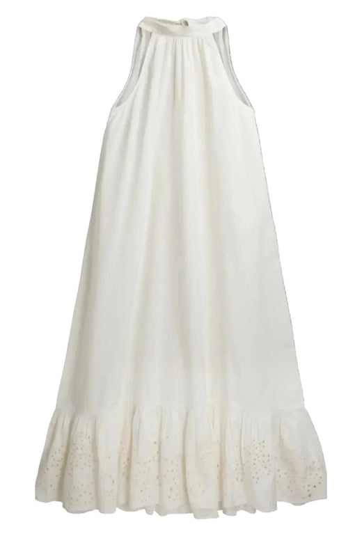 YAS - Yaskerstin Ankle Halterneck Dress - 5134339 Star White W. Pristine Emb Kjoler 