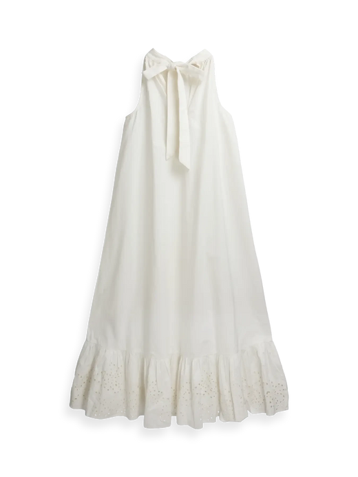 YAS - Yaskerstin Ankle Halterneck Dress - 5134339 Star White W. Pristine Emb Kjoler 