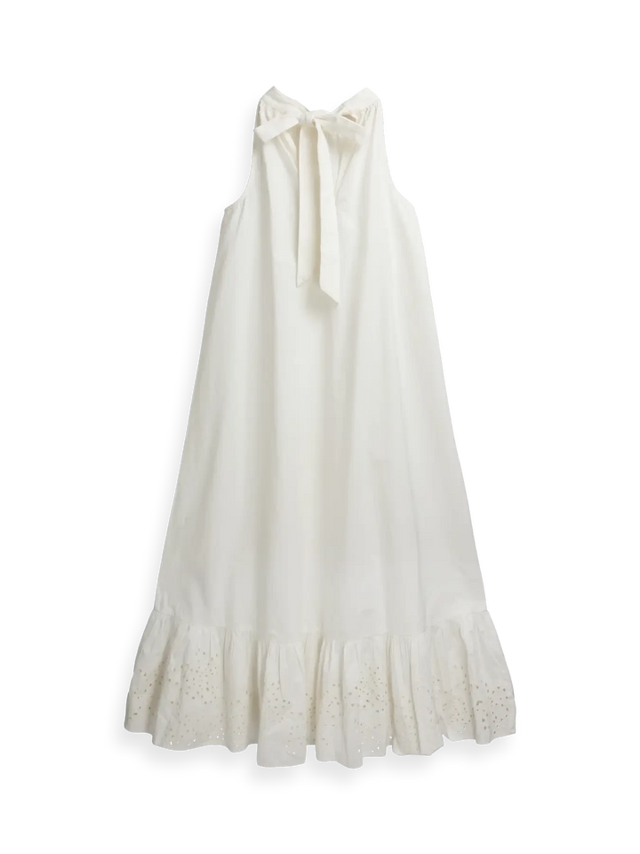 YAS - Yaskerstin Ankle Halterneck Dress - 5134339 Star White W. Pristine Emb Kjoler 