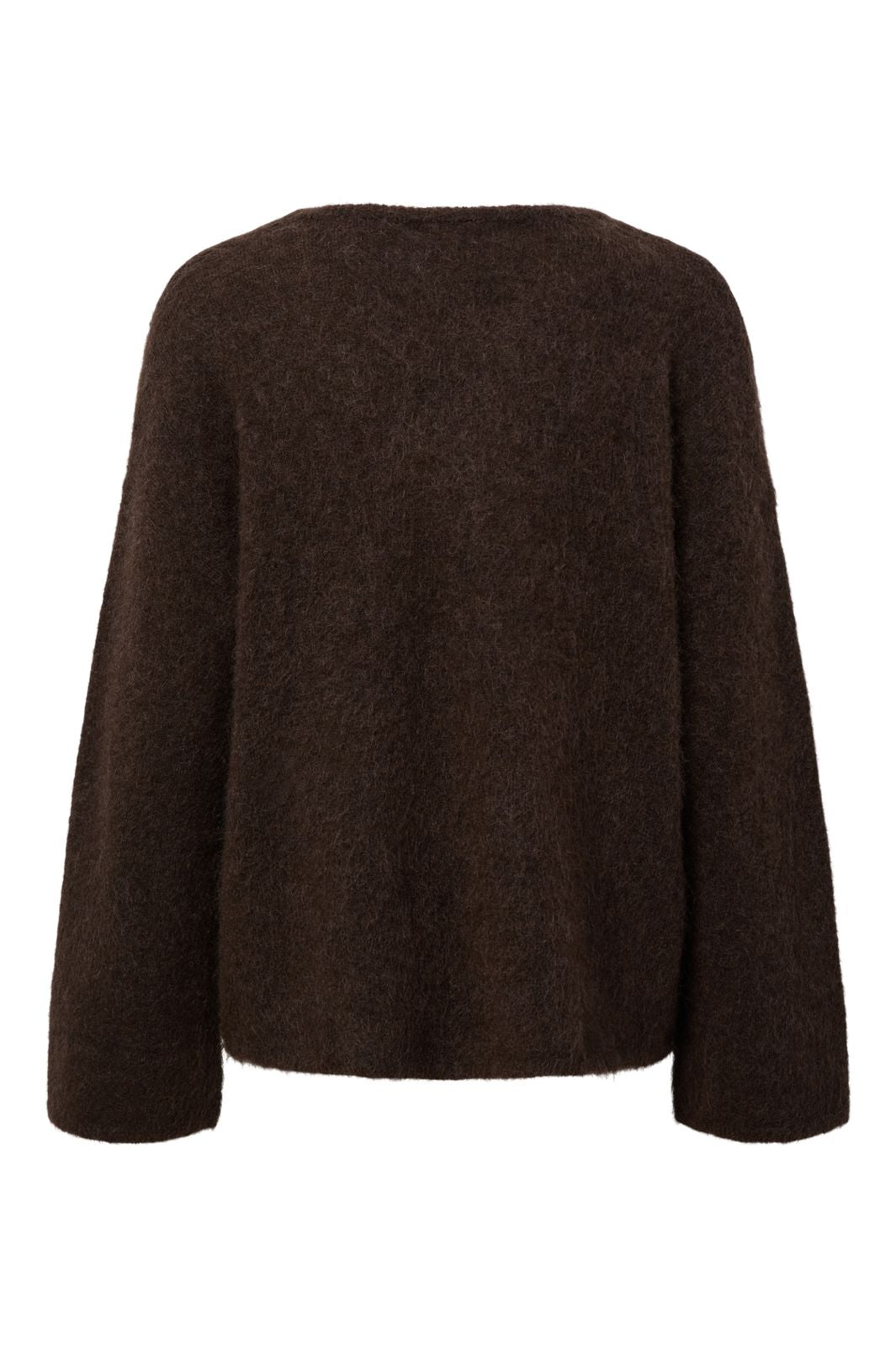 Y.A.S - Yaslimo Ls Mohair Blend Knit Pullover - 4992102 Seal Brown