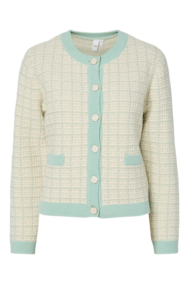 YAS - Yaslivia Ls Short Knit Cardigan - 4921804 Lichen Birch