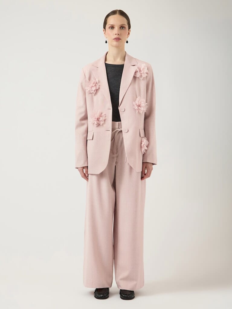 YAS - Yasmimi Ls Flower Blazer - 5014905 Rose Smoke Blazere 
