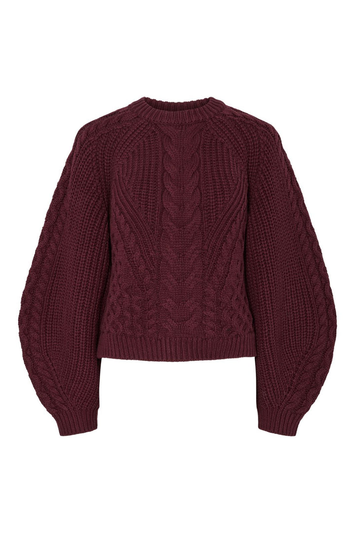Y.A.S - Yasnansa Ls Knit Pullover - 4853367 Port Royale