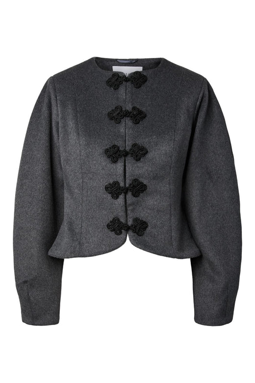 YAS - Yasnapo Ls Wool Jacket Story - 5184802 Dark Grey Melange
