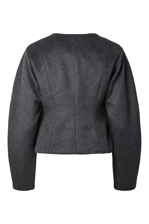 YAS - Yasnapo Ls Wool Jacket Story - 5184802 Dark Grey Melange