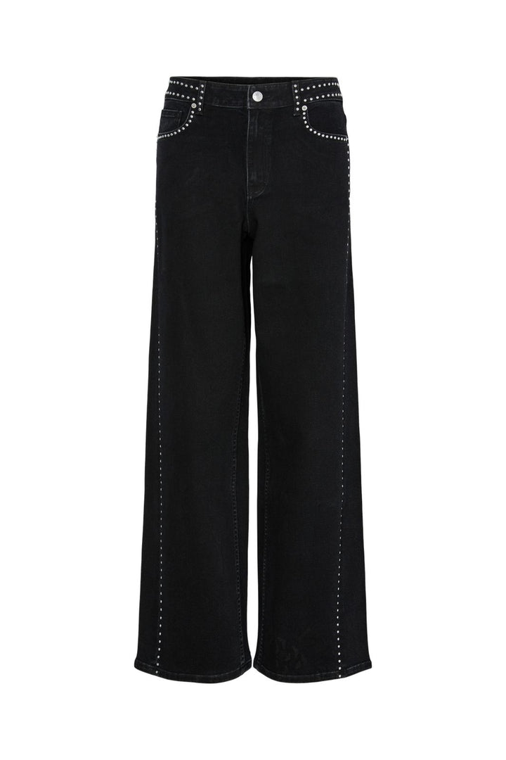 Y.A.S - Yasnoelle Studded Jeans - 4931525 Dark Grey Denim