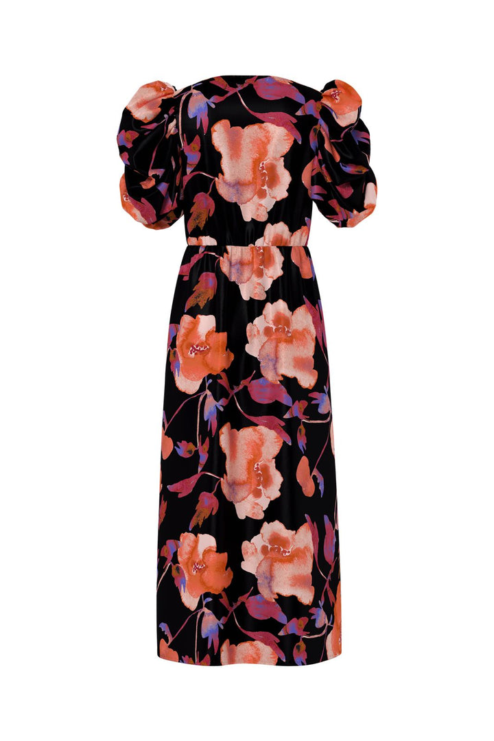 Y.A.S - Yaspella 2/4 Long Dress - 5017818 Black Pilana Aop