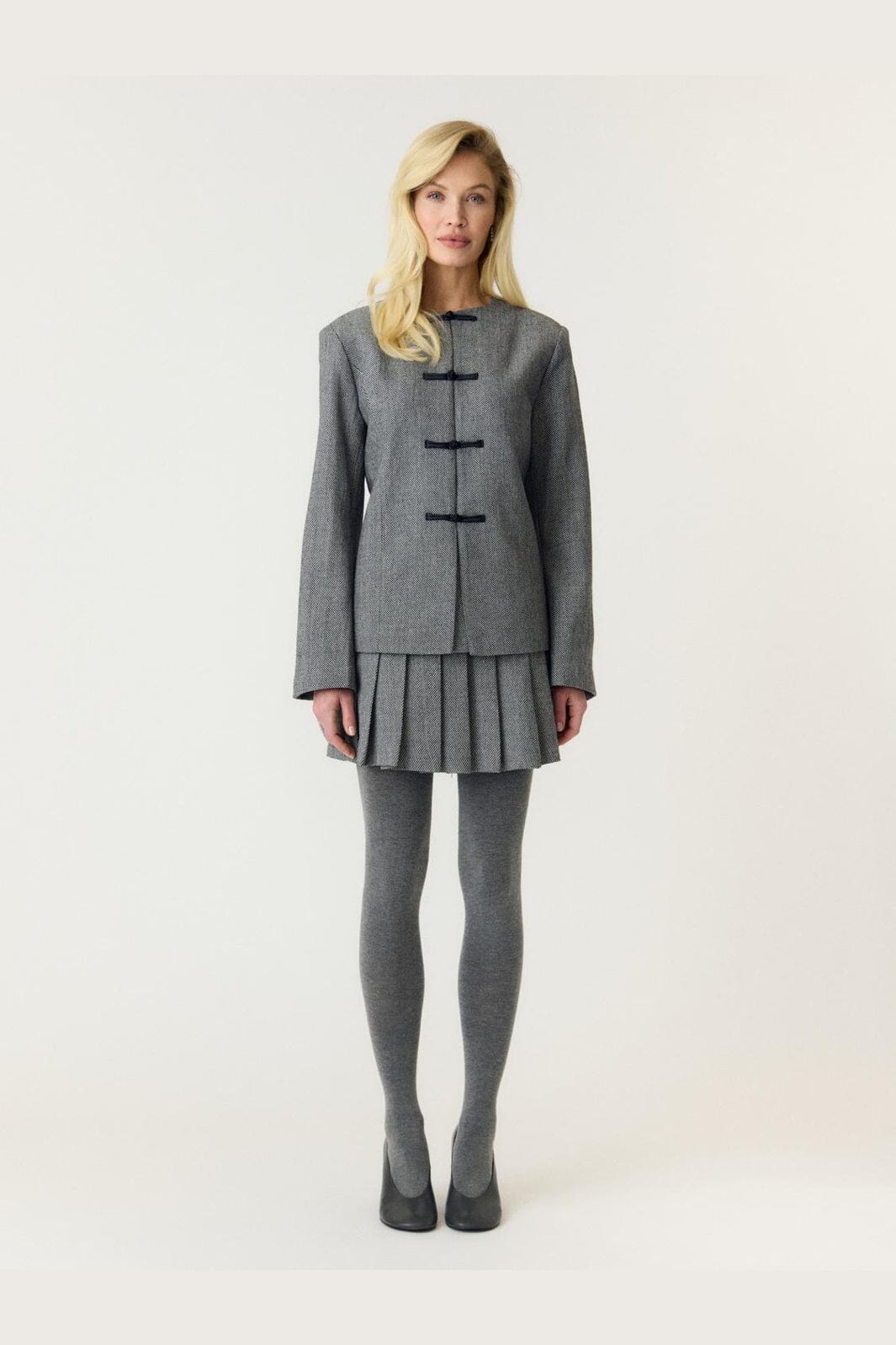 YAS - Yaspepino Ls Wool Mix Jacket - 5168714 Black White