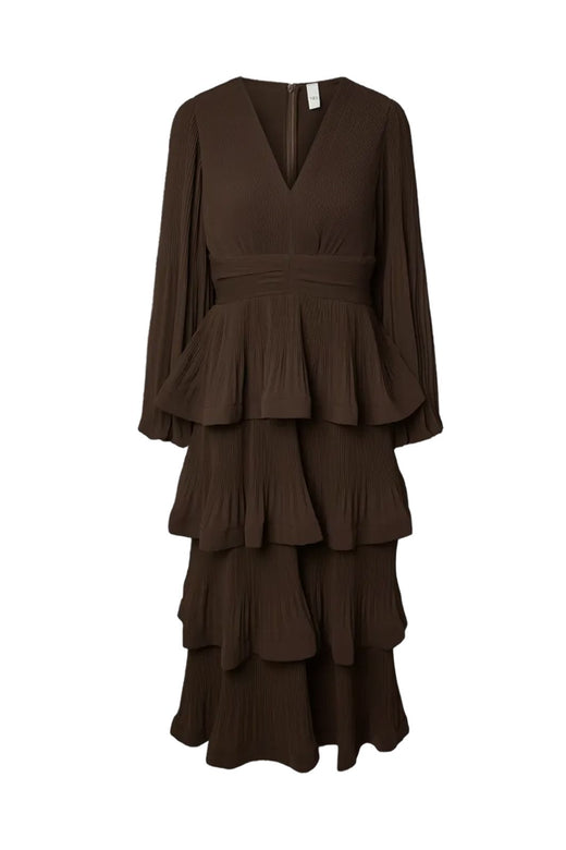 YAS - Yasplira Ls Long Dress - 5167080 Coffee Bean