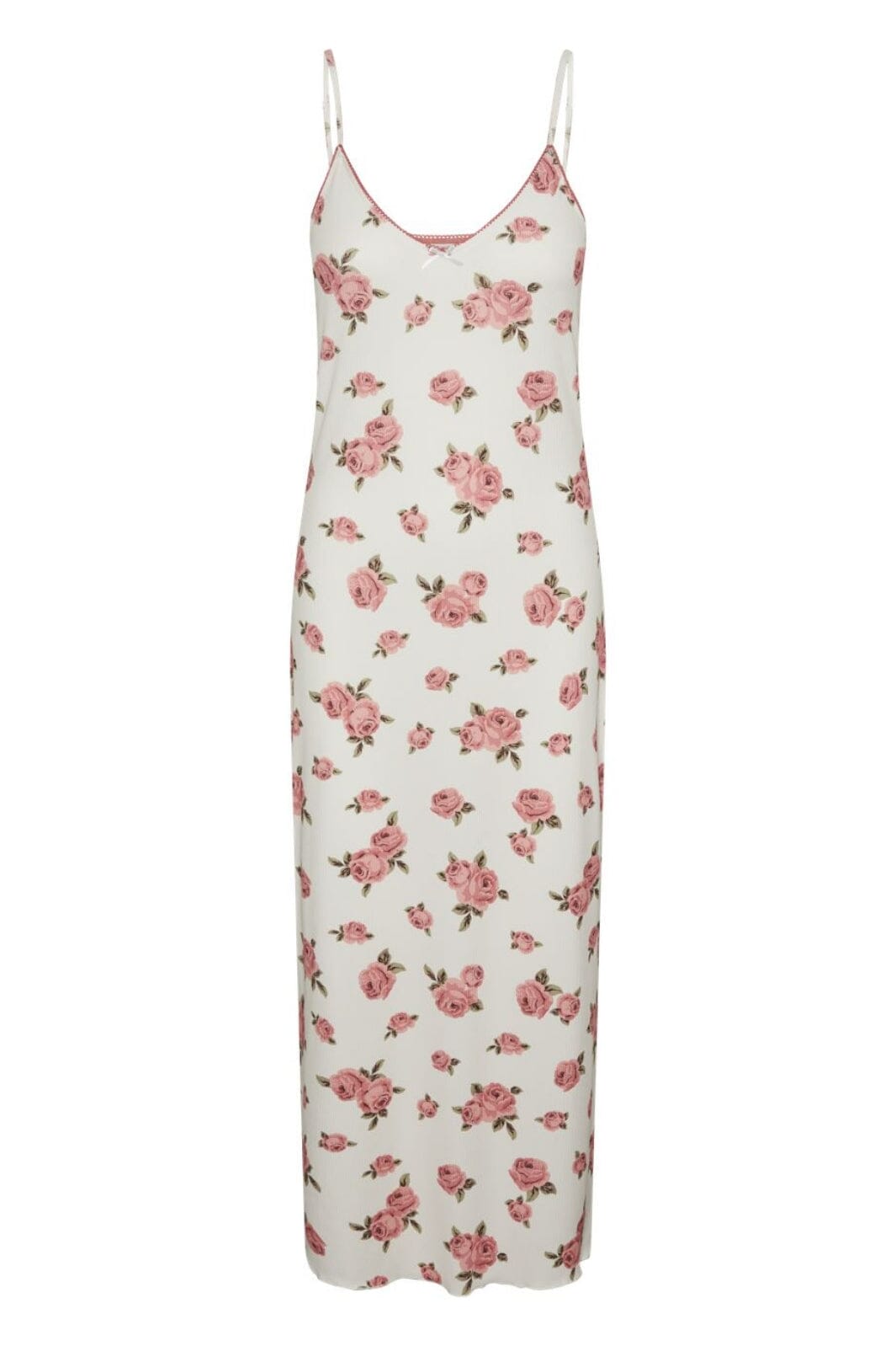 Y.A.S - Yasreece Strap Long Dress - 4613965 Birch Pink Flower Print Kjoler 