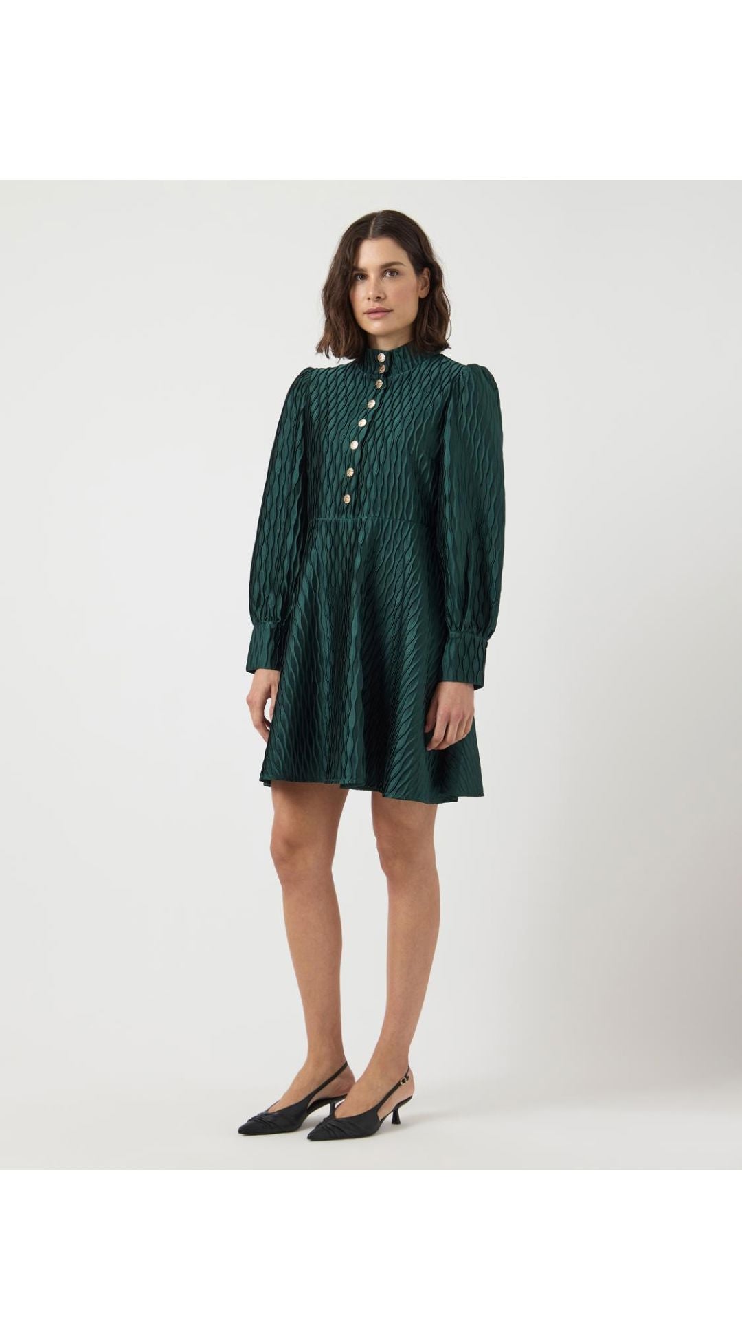Y.A.S - Yasripple Ls Dress - 4841719 Ponderosa Pine Kjoler 