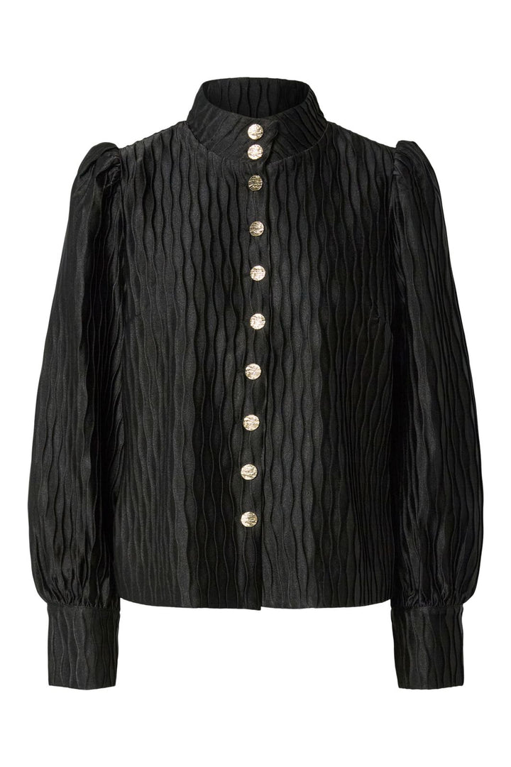 Y.A.S - Yasripple Ls Shirt - 4608468 Black