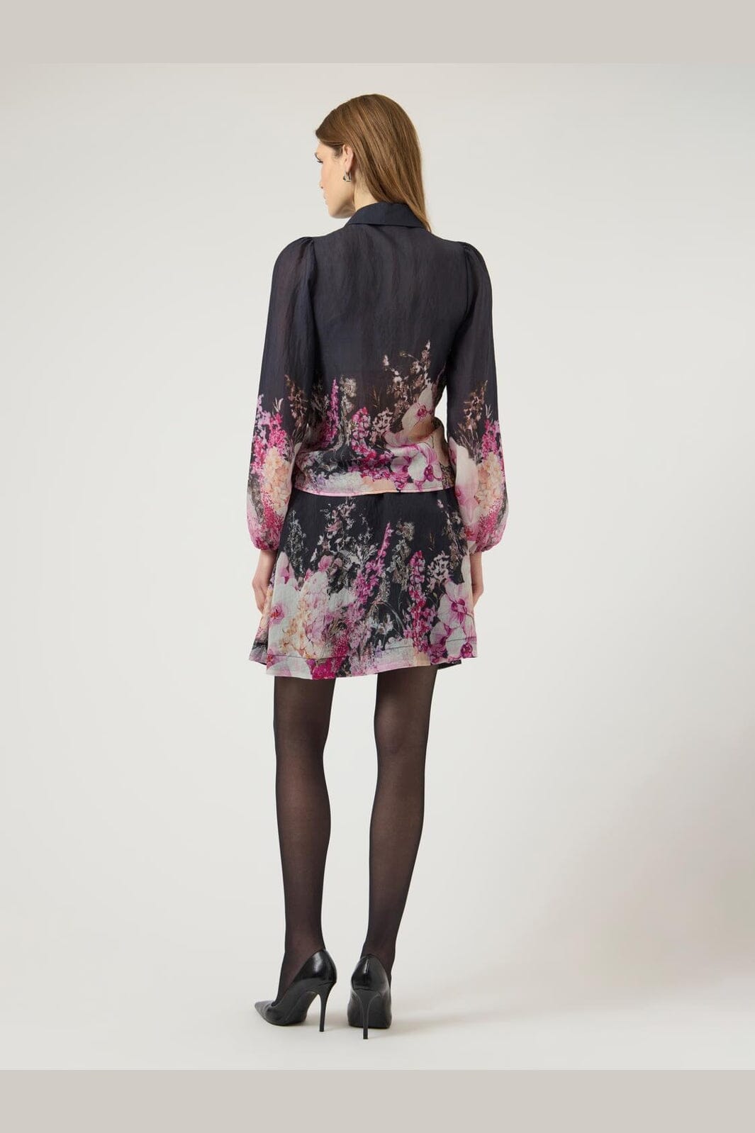 YAS - Yasromantica Ls Shirt - 5102363 Black Romantica Print