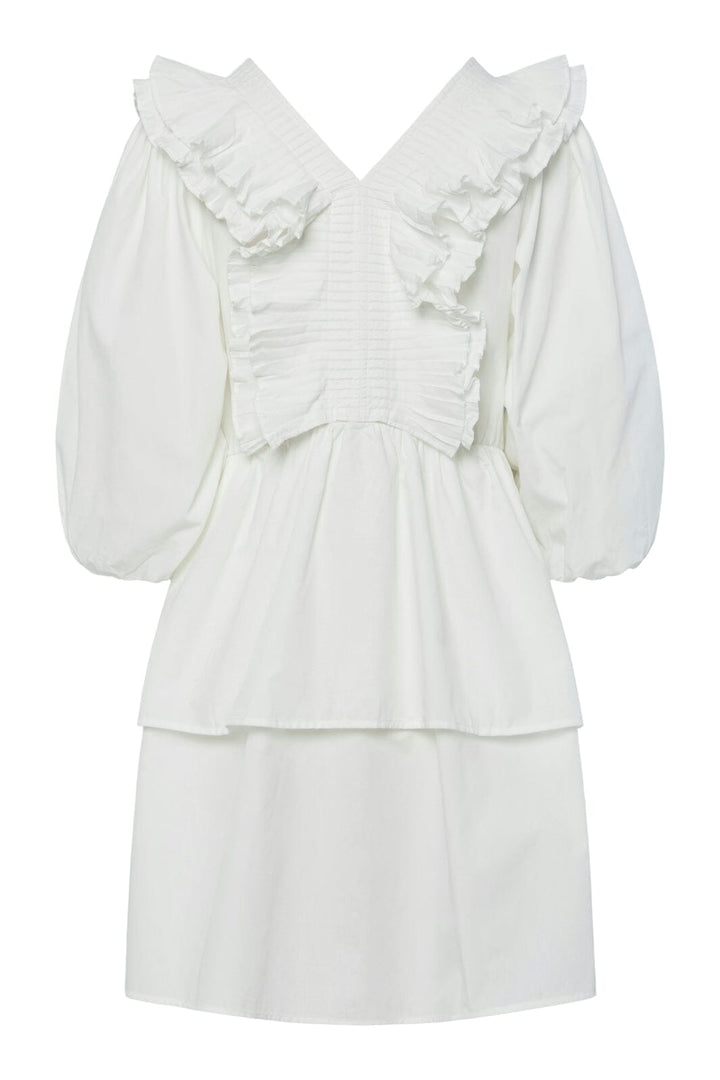 Y.A.S - Yasruna 3/4 Ruffle Dress - 4881765 Star White