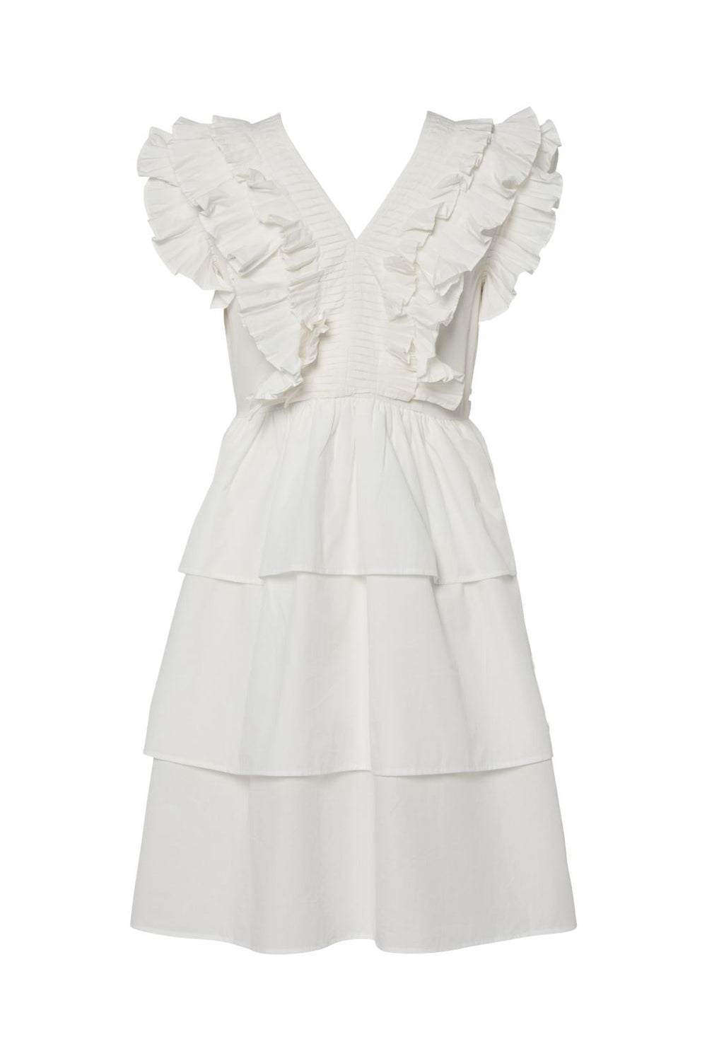 Y.A.S - Yasruna Ruffle Dress - 4726806 Star White