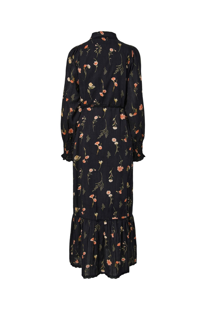 YAS - Yassomelli Ls Long Shirt Dress - 5077027 Black Flower Print