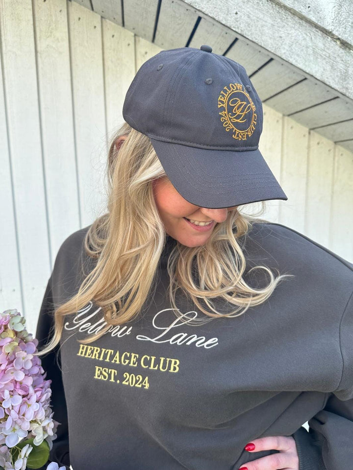 Yellow Lane - Heritage Cap 165328 - 132 - Antracit Kasketter 
