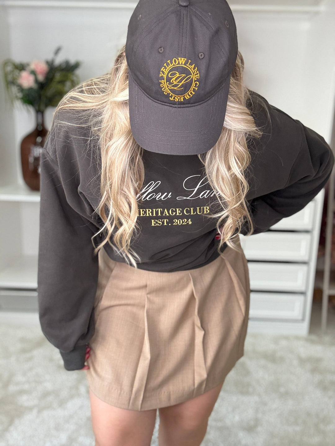 Yellow Lane - Heritage Cap 165328 - 132 - Antracit Kasketter 
