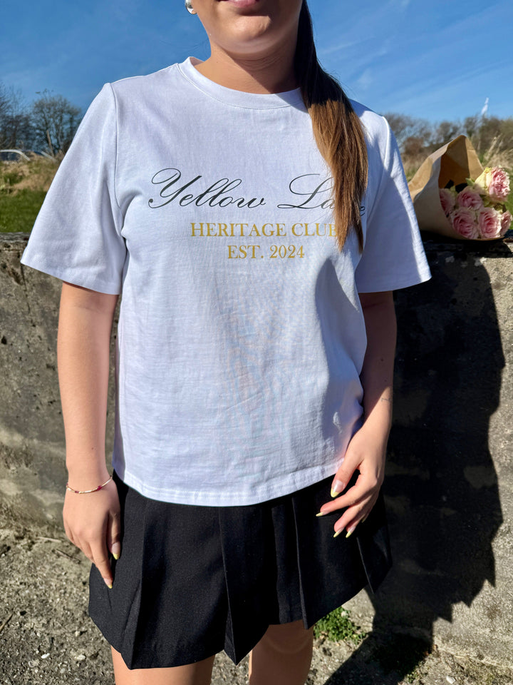 Yellow Lane - Varsity Tee 165589 - 121 - Off White T-shirts 