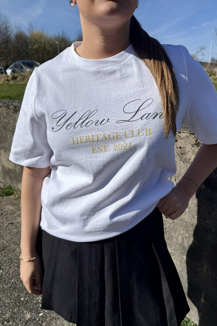 Yellow Lane - Varsity Tee 165589 - 121 - Off White T-shirts 