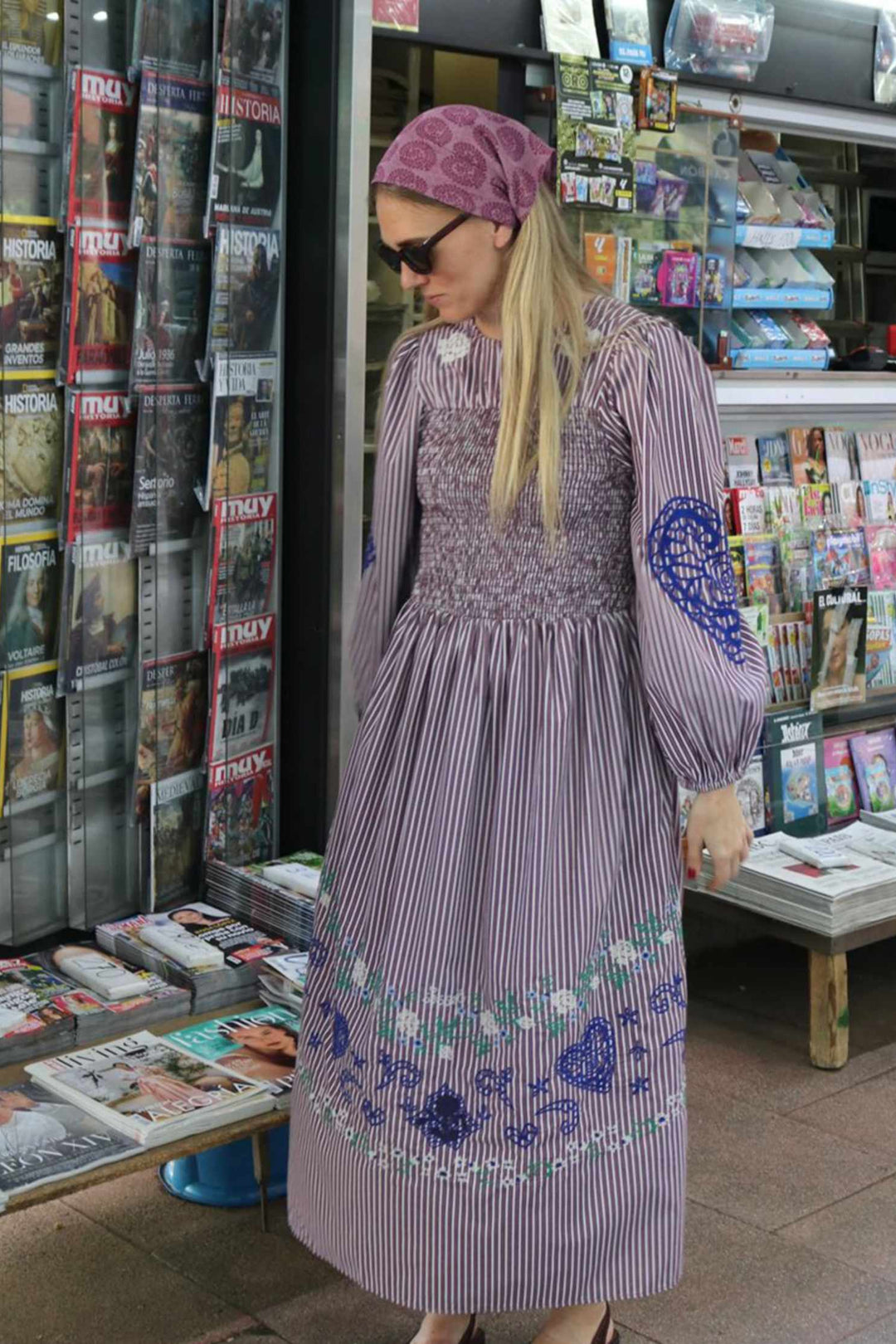 Sissel Edelbo - Ivy Dress Se 2021 - Purple Stripes