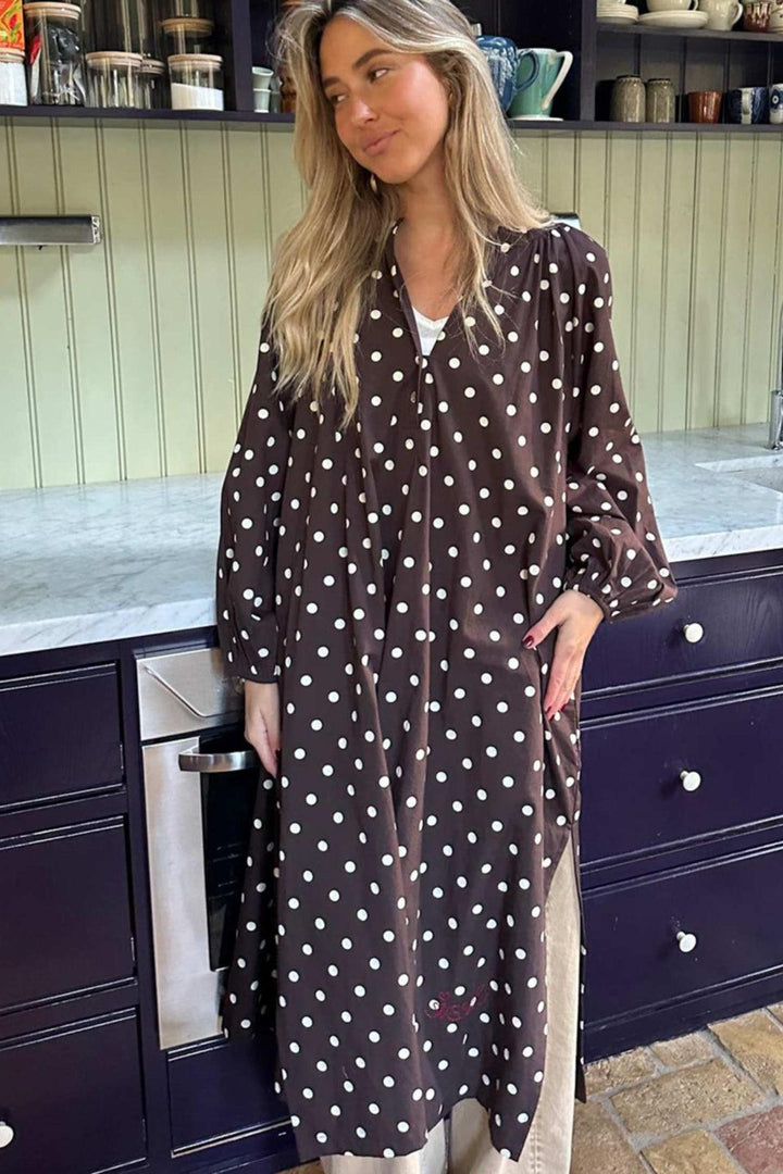 Sissel Edelbo - Lara Dress Se 2077 - Brown Dot