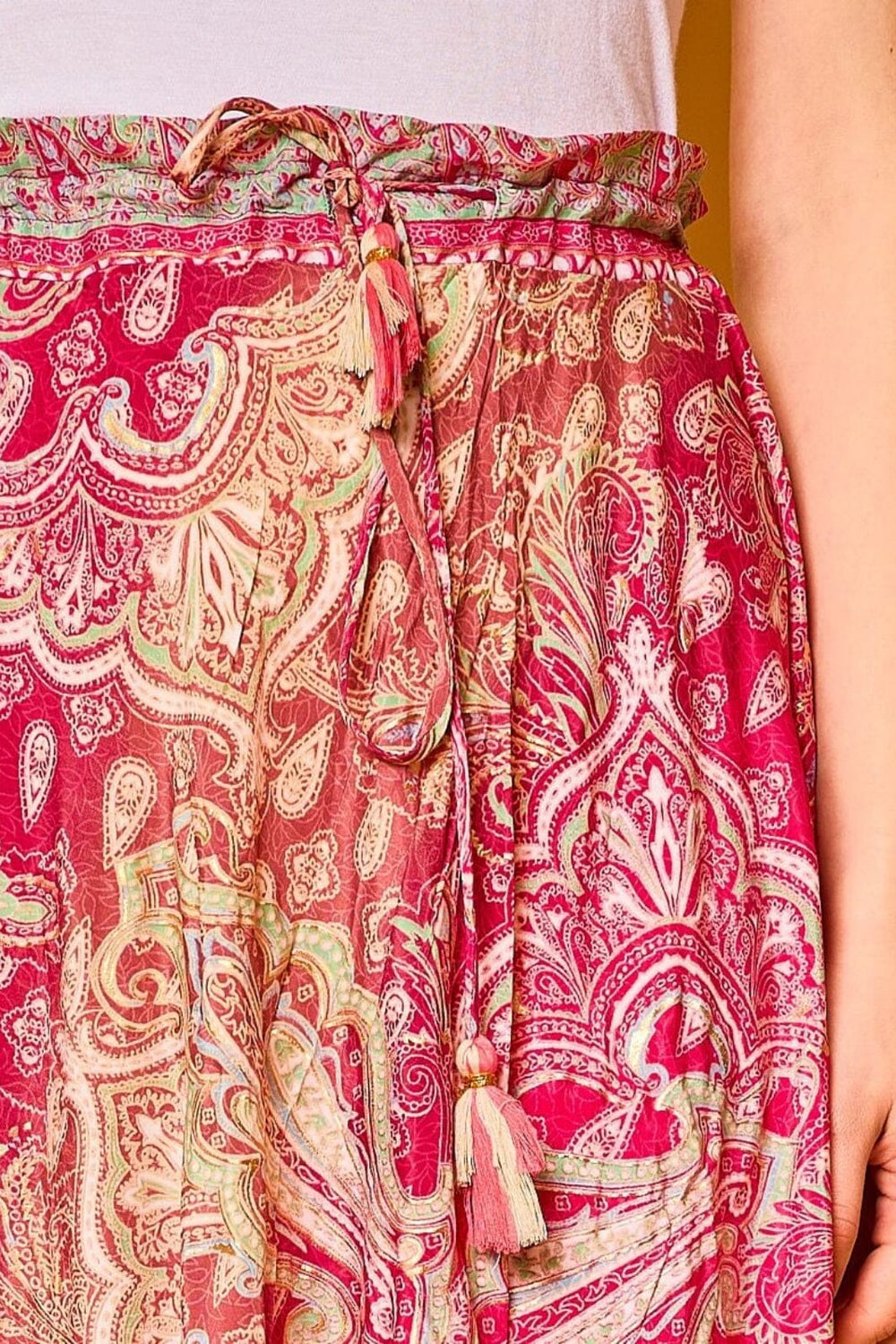 A-bee - Fulid Printed Skirt 196-102 - Pink Flowers Nederdele 