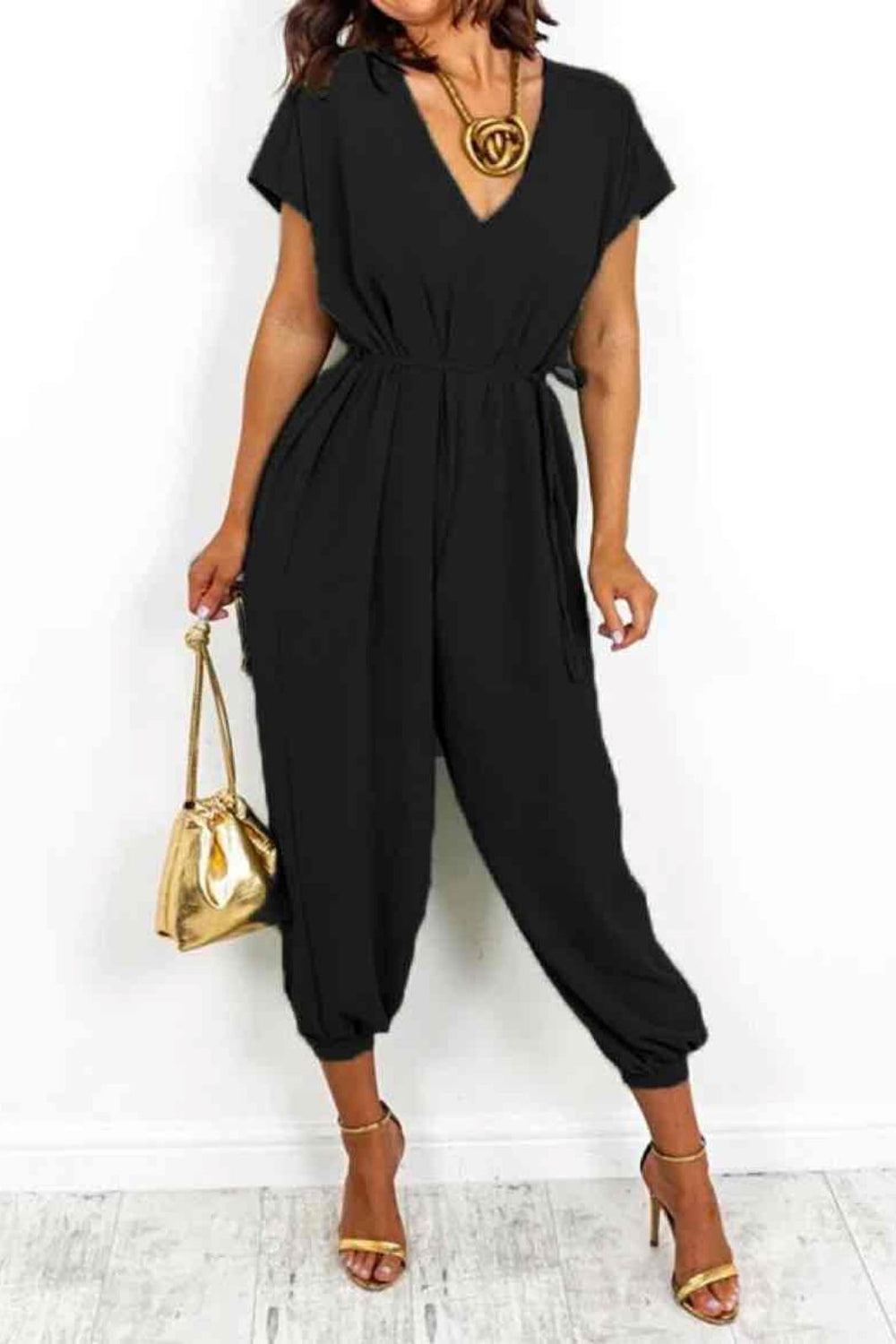 A-bee - Jumpsuit 7241- Black Buksedragter 
