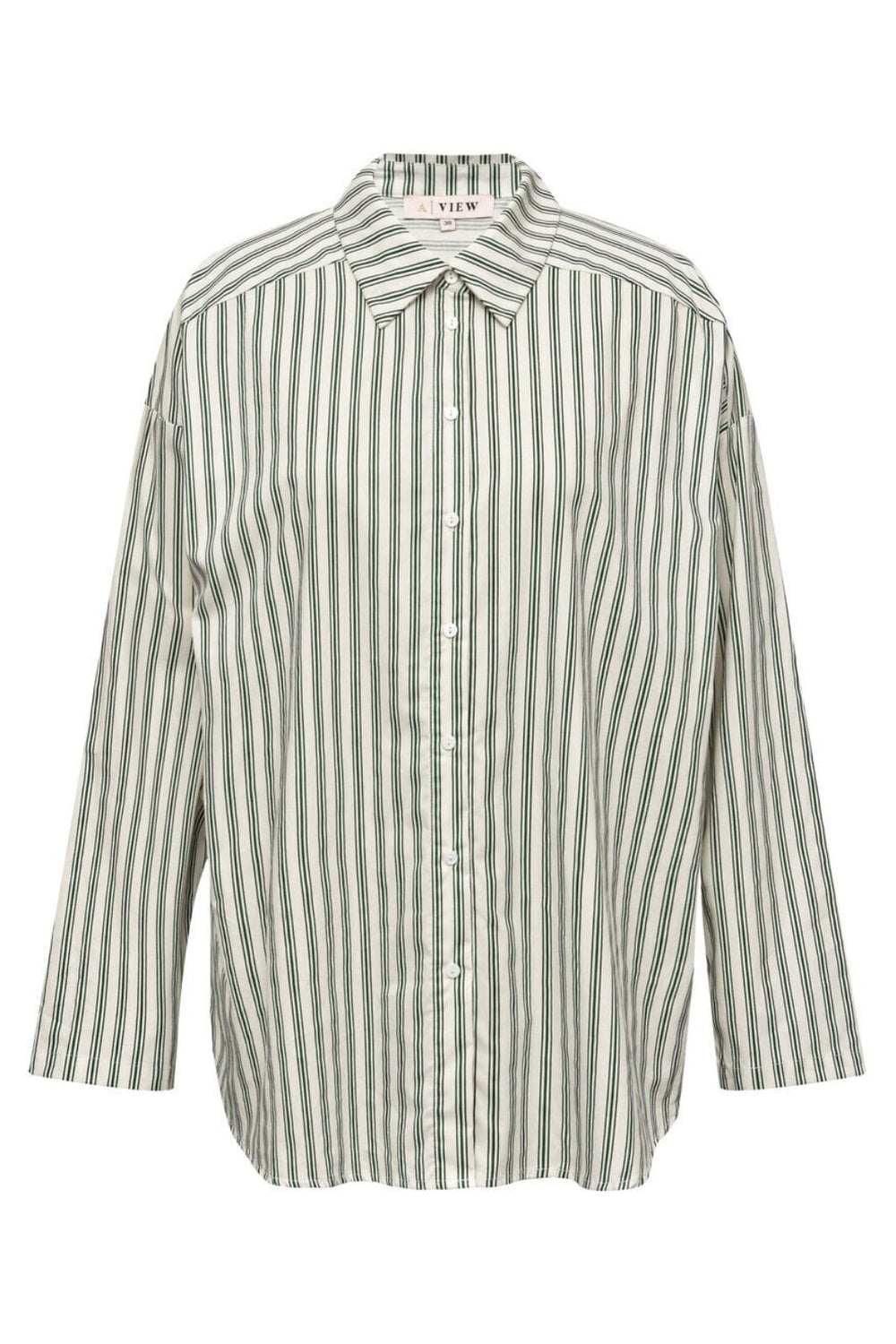A-VIEW - Brenda Shirt - 856 Green/Sand Skjorter 