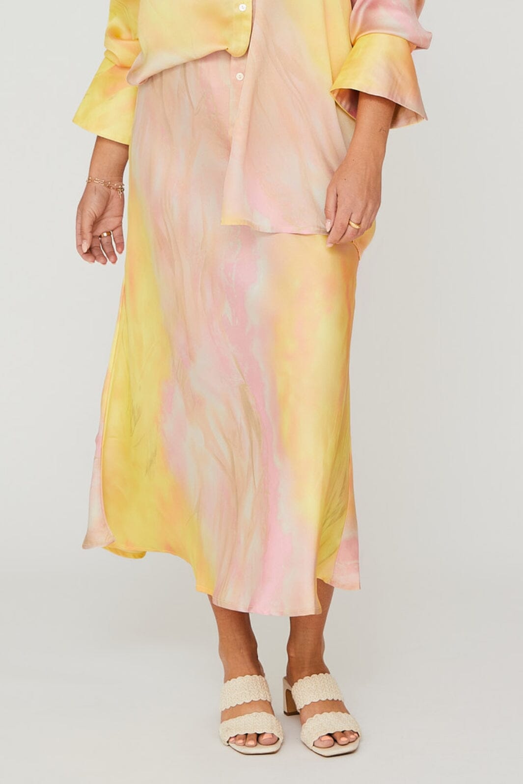A-View - Carry Skirt - 302 Yellow/Rose Nederdele 