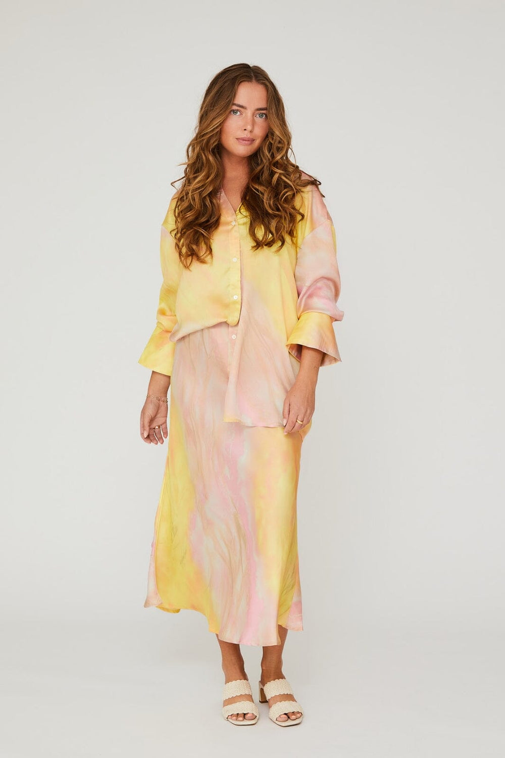 A-View - Carry Skirt - 302 Yellow/Rose Nederdele 