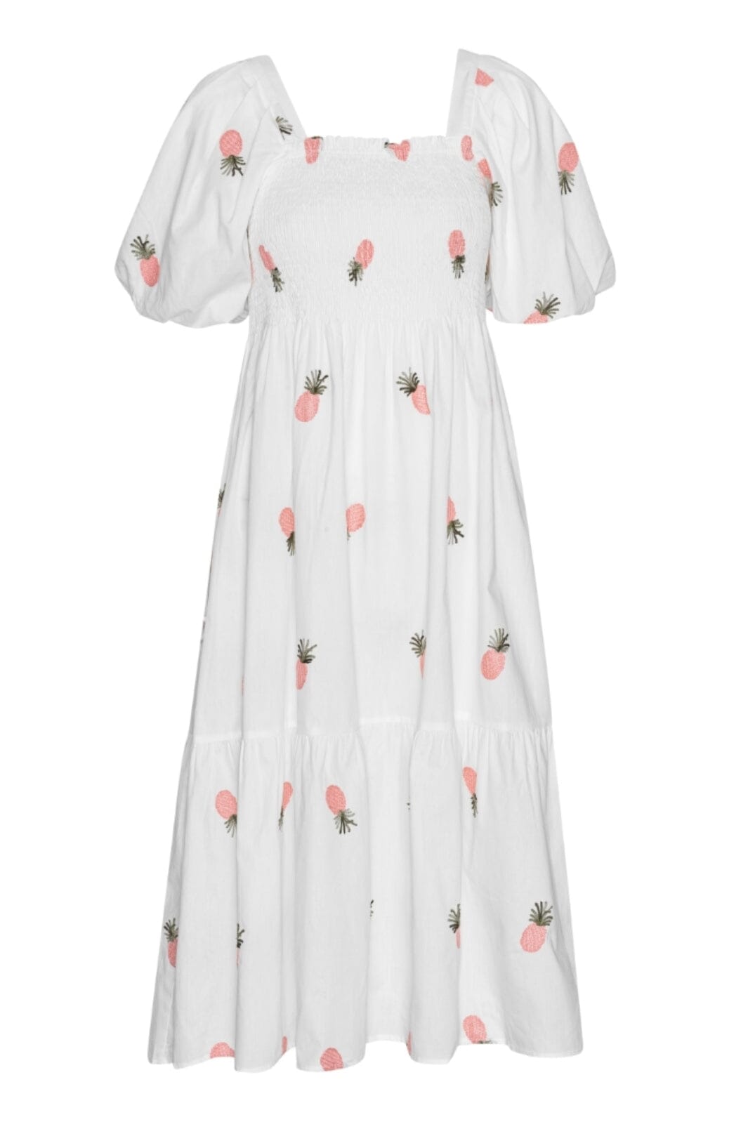 A-View - Cheri Fruit Dress - 199 White/Pink Kjoler 