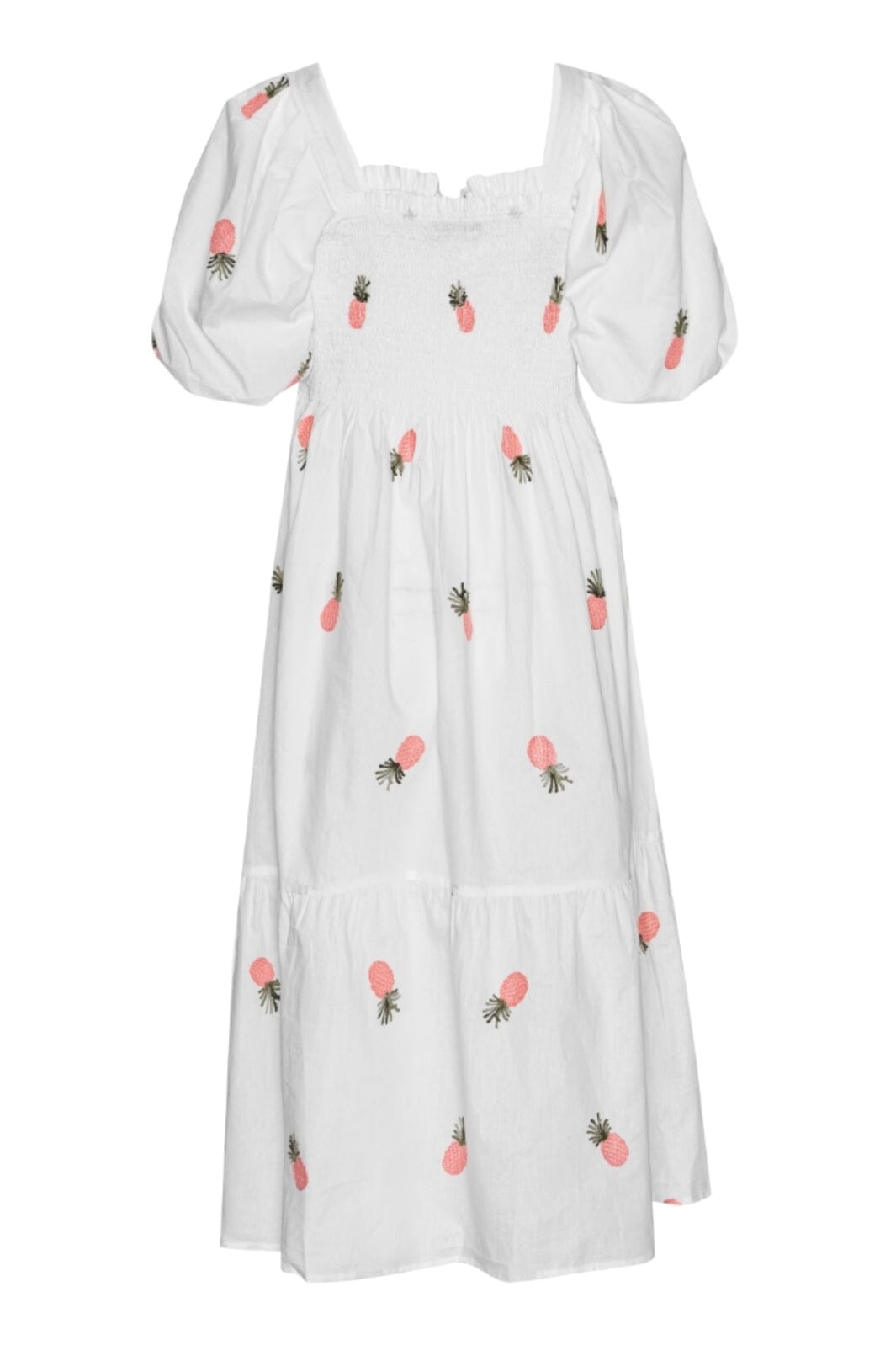 A-View - Cheri Fruit Dress - 199 White/Pink Kjoler 