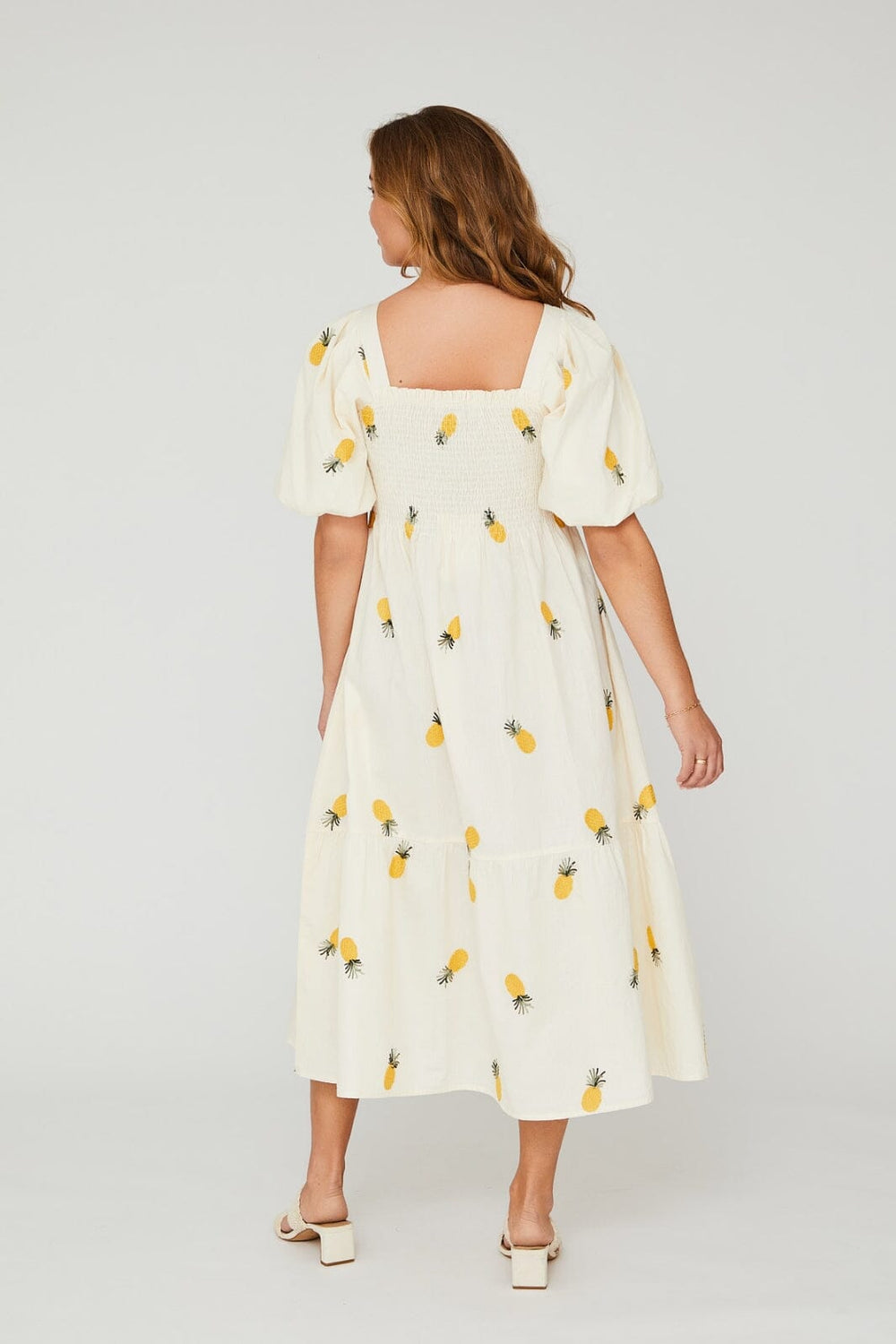 A-View - Cheri Fruit Dress - 201 Sand/Yellow Kjoler 
