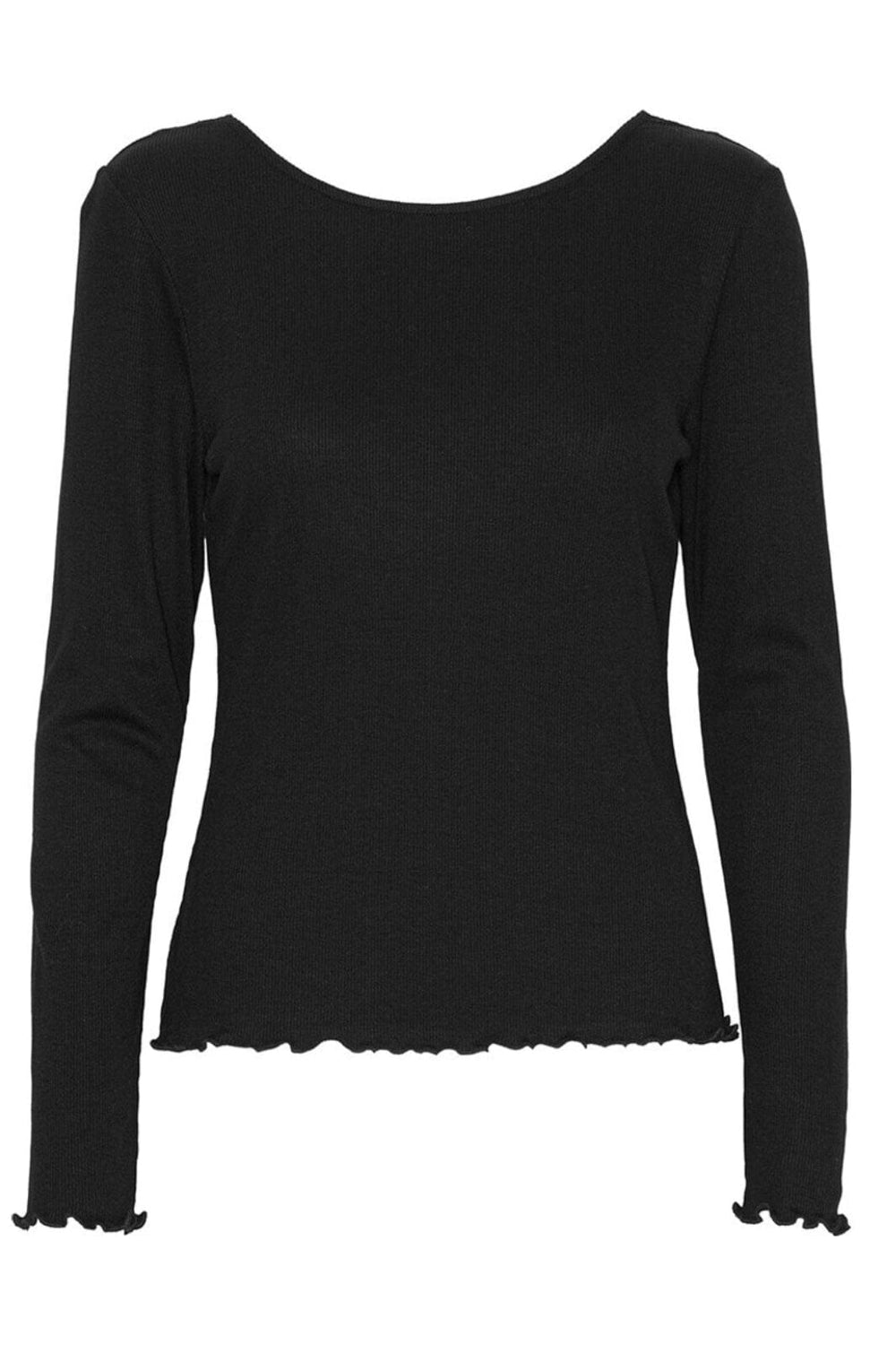 A-VIEW - Florine L/S Top - 999 Black Bluser 