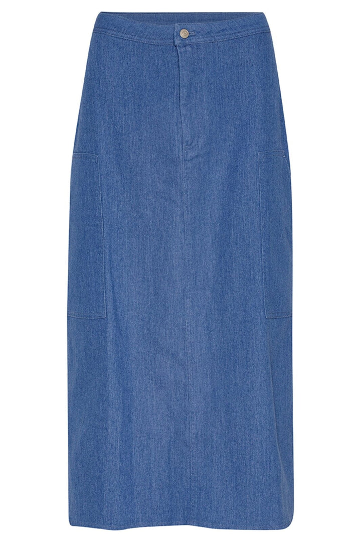 A-VIEW - Line Twill Skirt - 286 Denim Blue Nederdele 