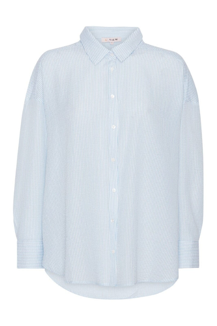 A-View - Sonja Shirt - 112 Blue/White Stribe Skjorter 