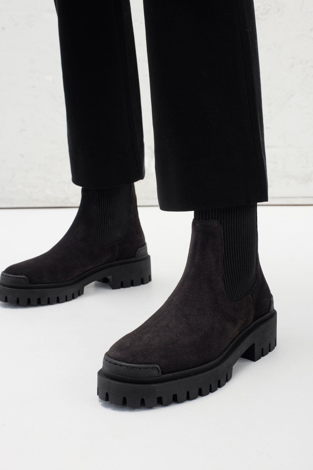 Angulus - Boot with elastic - 1716/019 Espresso/Black Støvler 
