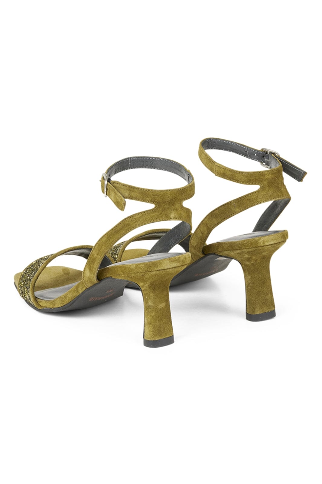 Angulus - Sandal with heel - 1709/1758 Olive Glitter/Olive Stiletter 