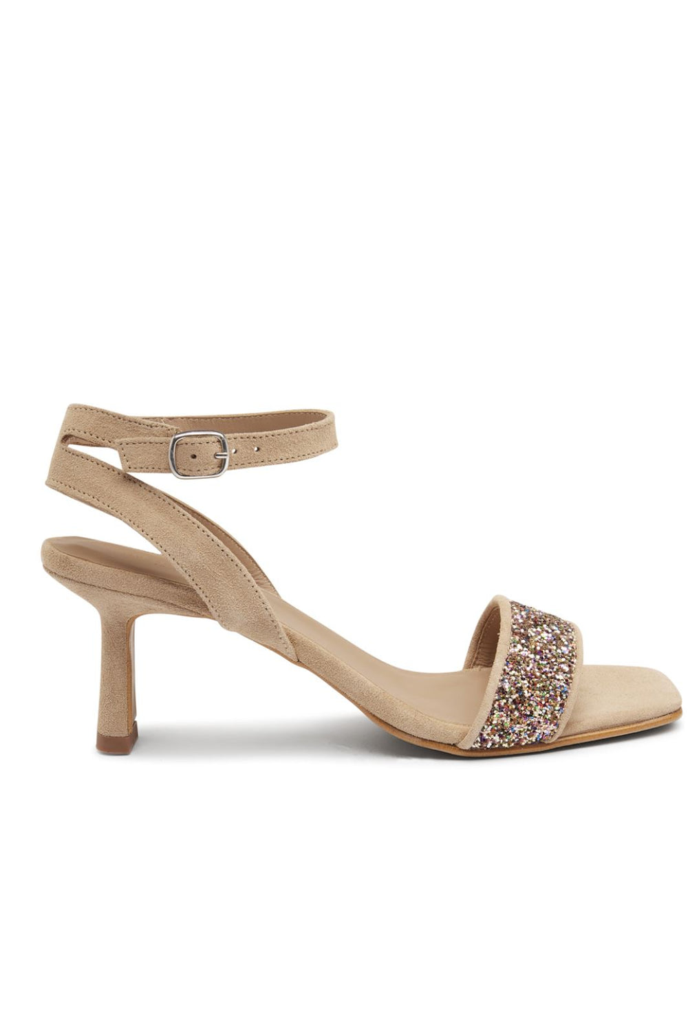 Angulus - Sandals- Block heels - 2488/1149 Multi Glitter/Sand Stiletter 