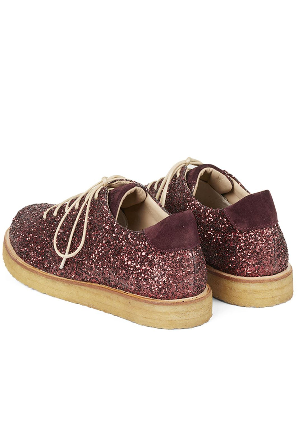 Angulus - Shoes - flat - with lace - 1710/2195 Bordeaux Glitter Sneakers 