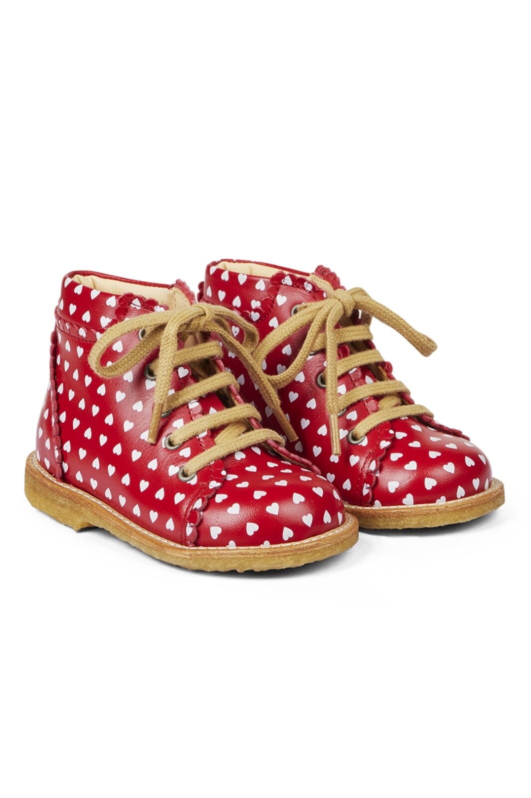 Angulus - Starter shoe with hearts and laces - 2686 Støvler 